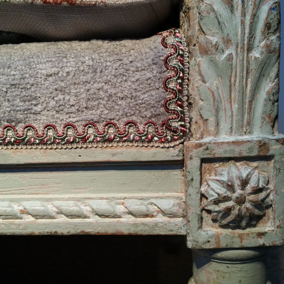Banquette Patinée De Style Louis XVI-photo-4