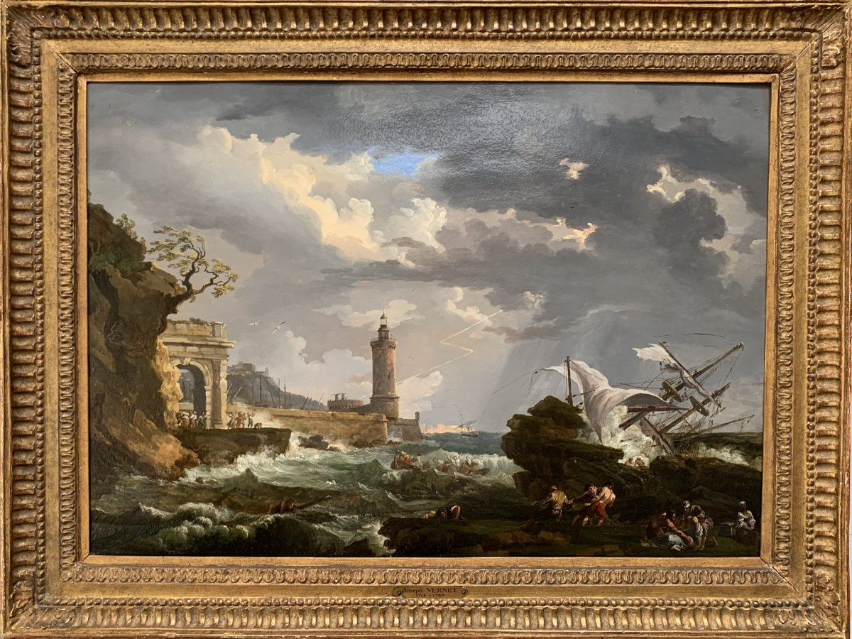 Claude Joseph Vernet 1714-1789 (suiveur De) Circa 1780-photo-2