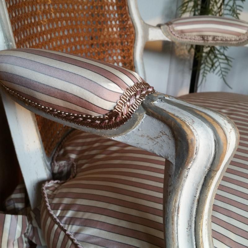 Paire Cabriolets Cannés De Style Louis XV-photo-4