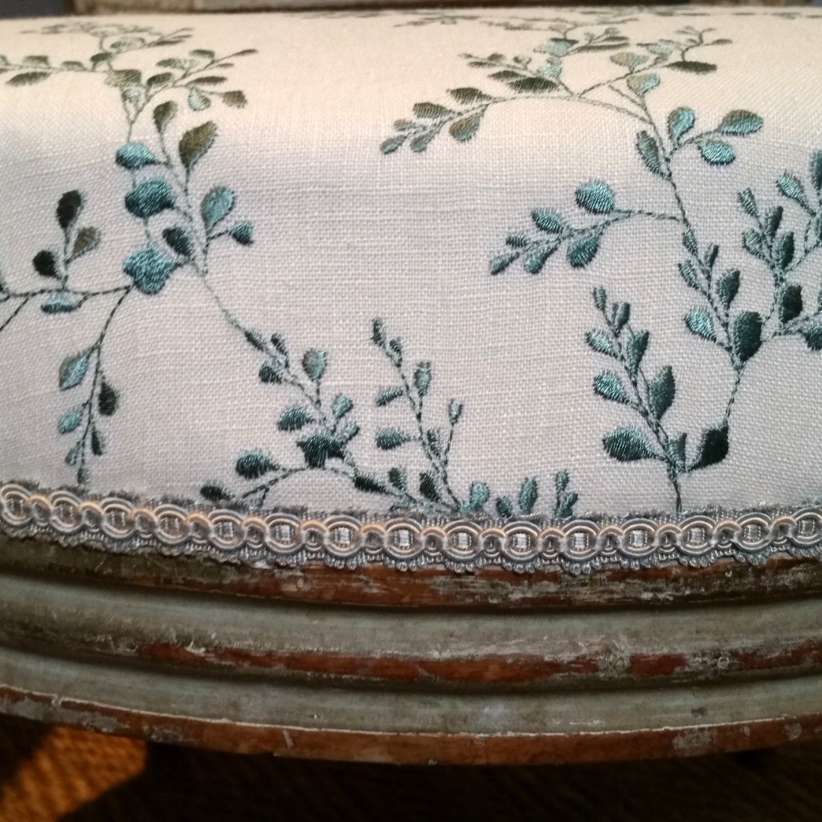 Paire chaises "coin de feu" Epoque Louis XVI-photo-4