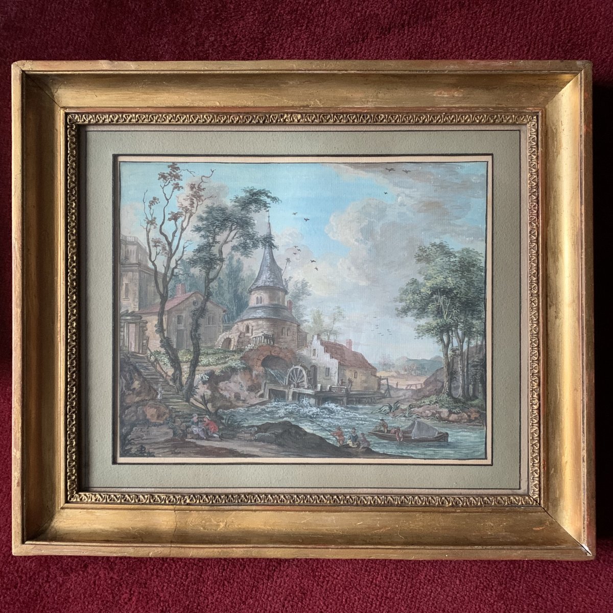 Pair Of Gouaches By Jl Favre 1771-photo-2