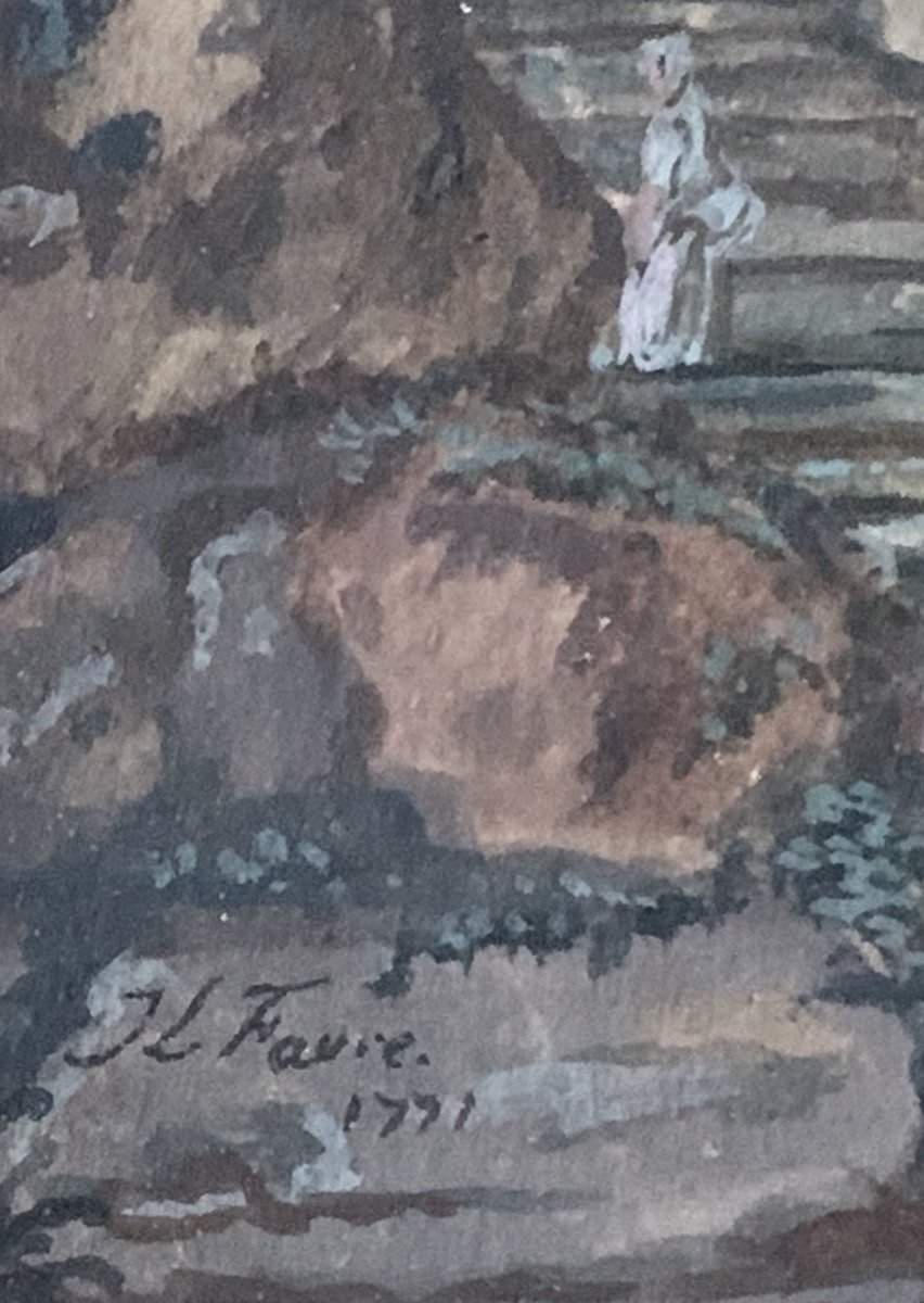 Pair Of Gouaches By Jl Favre 1771-photo-2