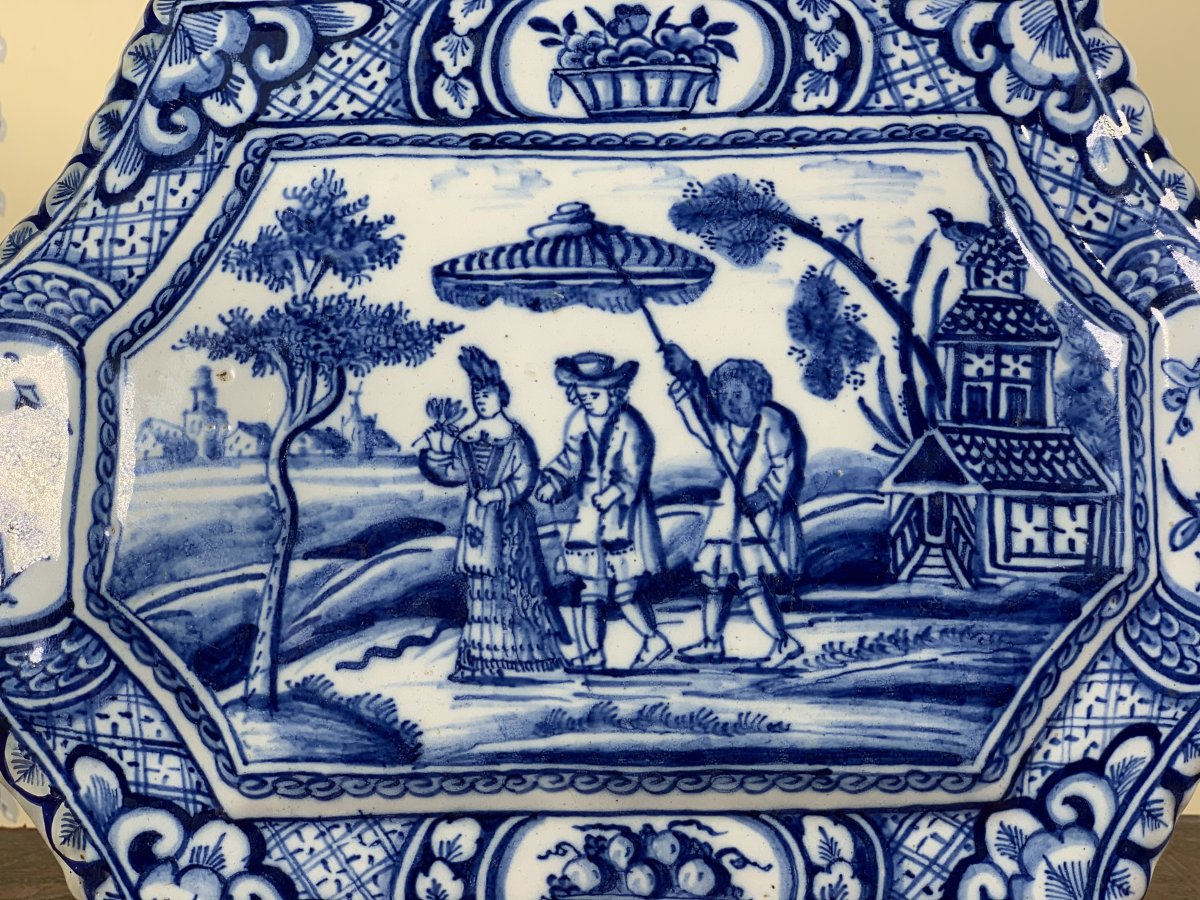 Plaque En Faïence De Delft Vers 1720-1740.-photo-2