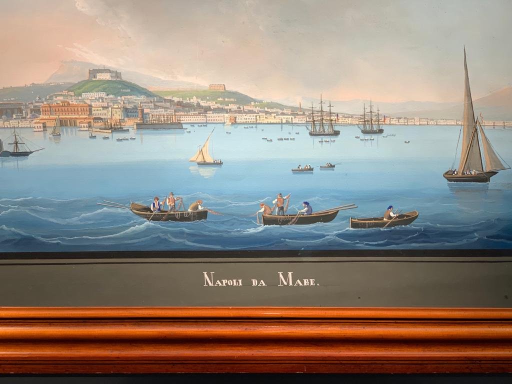 Gouache Napolitaine circa 1850.-photo-2