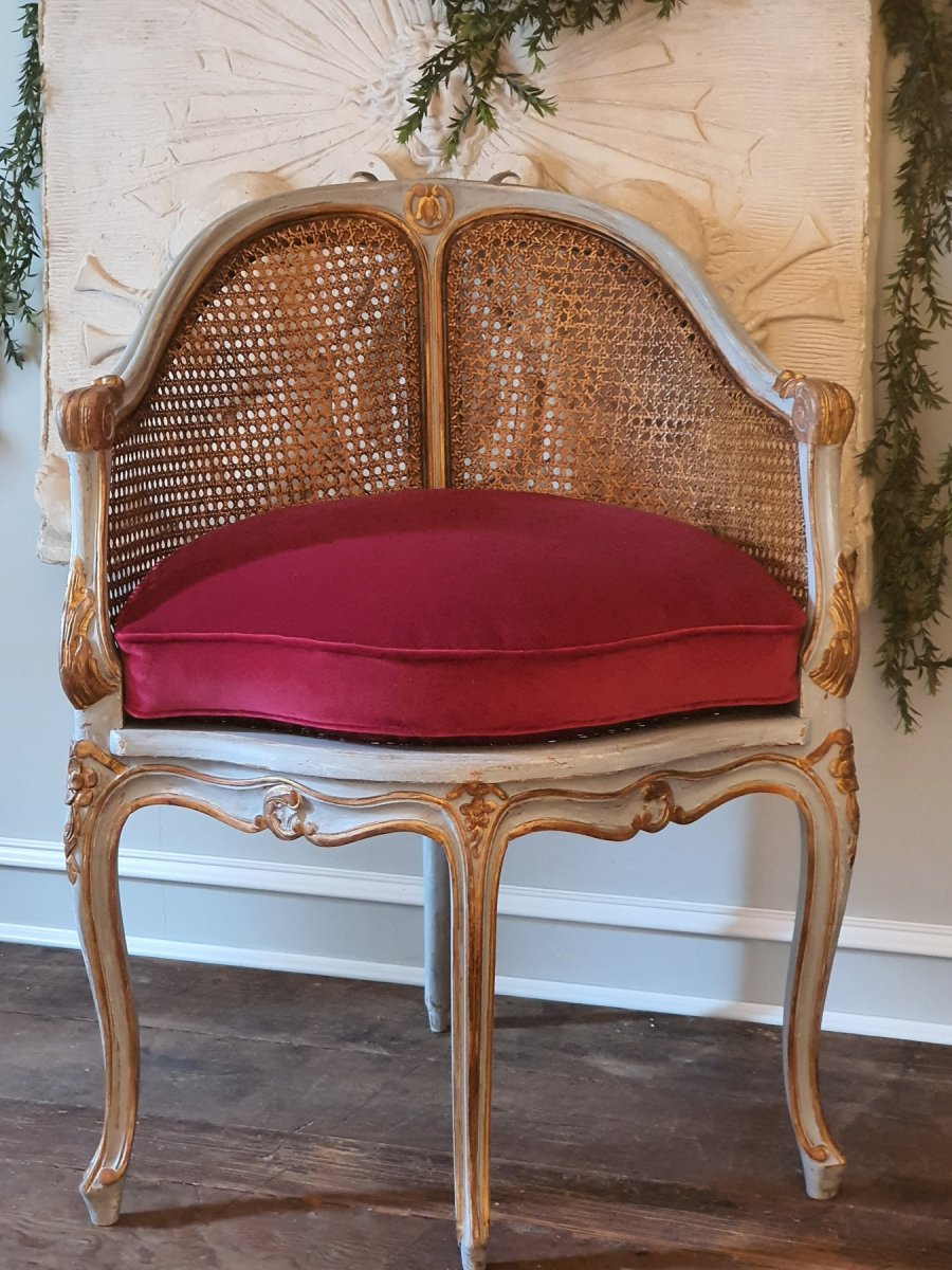 Fauteuil De Bureau Canné Style Louis XV