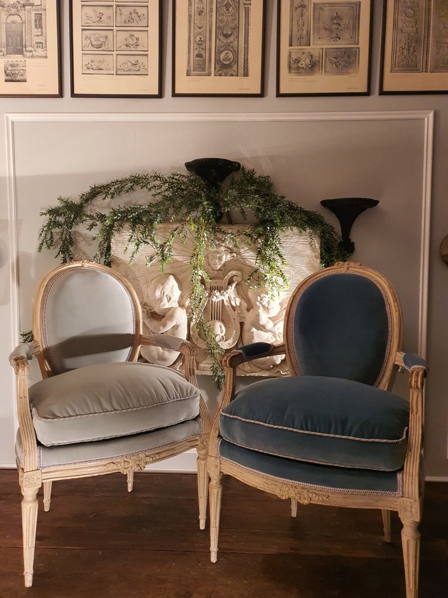 Pair Of Cabriolets Louis XVI Period-photo-5