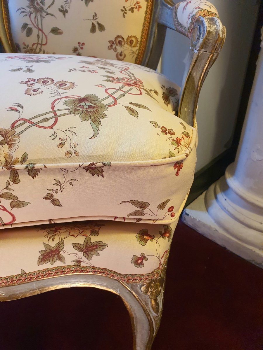 Cabriolet Laqué Epoque Louis XV -photo-2