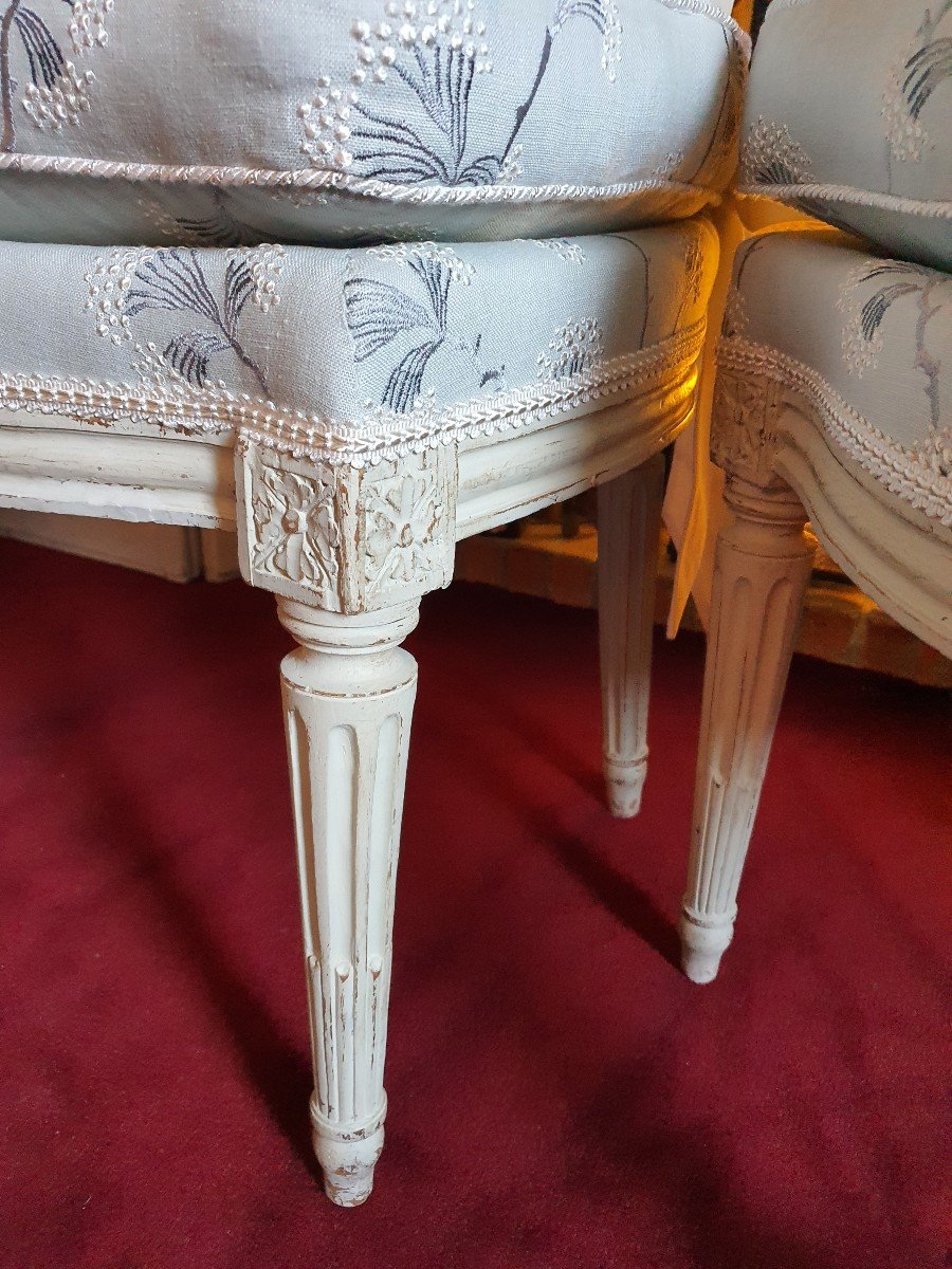 Paire De Chaises Epoque Louis XVI -photo-1