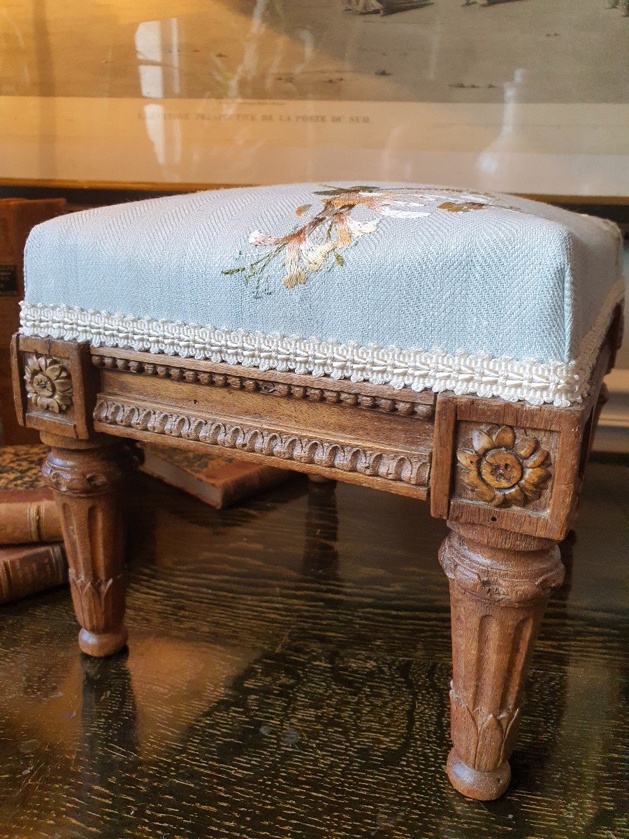 Tabouret De Pieds Style Louis XVI -photo-2