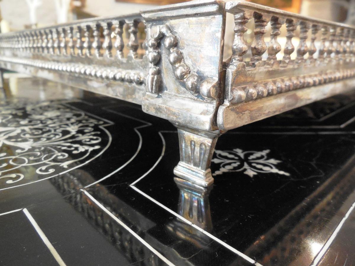  Surtout De Table En Bronze Argent&eacute;, Vers 1880 -photo-3