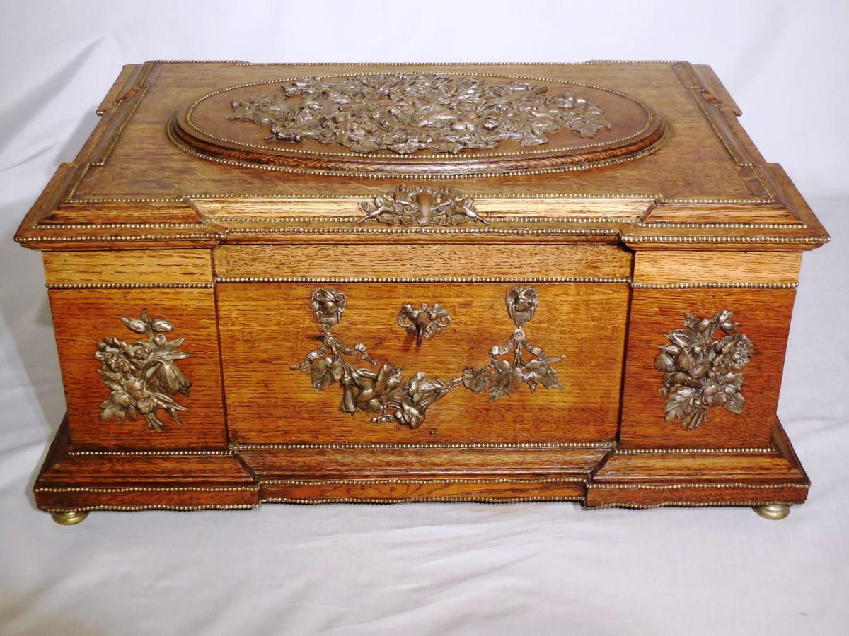 Safe And Oak Wall Tin, Then XIX