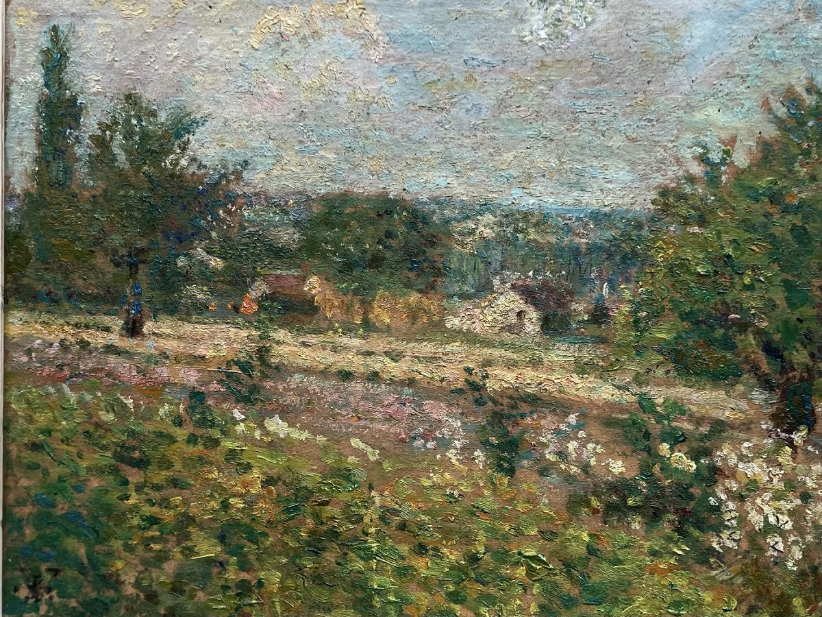Ludovic Vallée (1864-1939) Village Of Rongéres-photo-3
