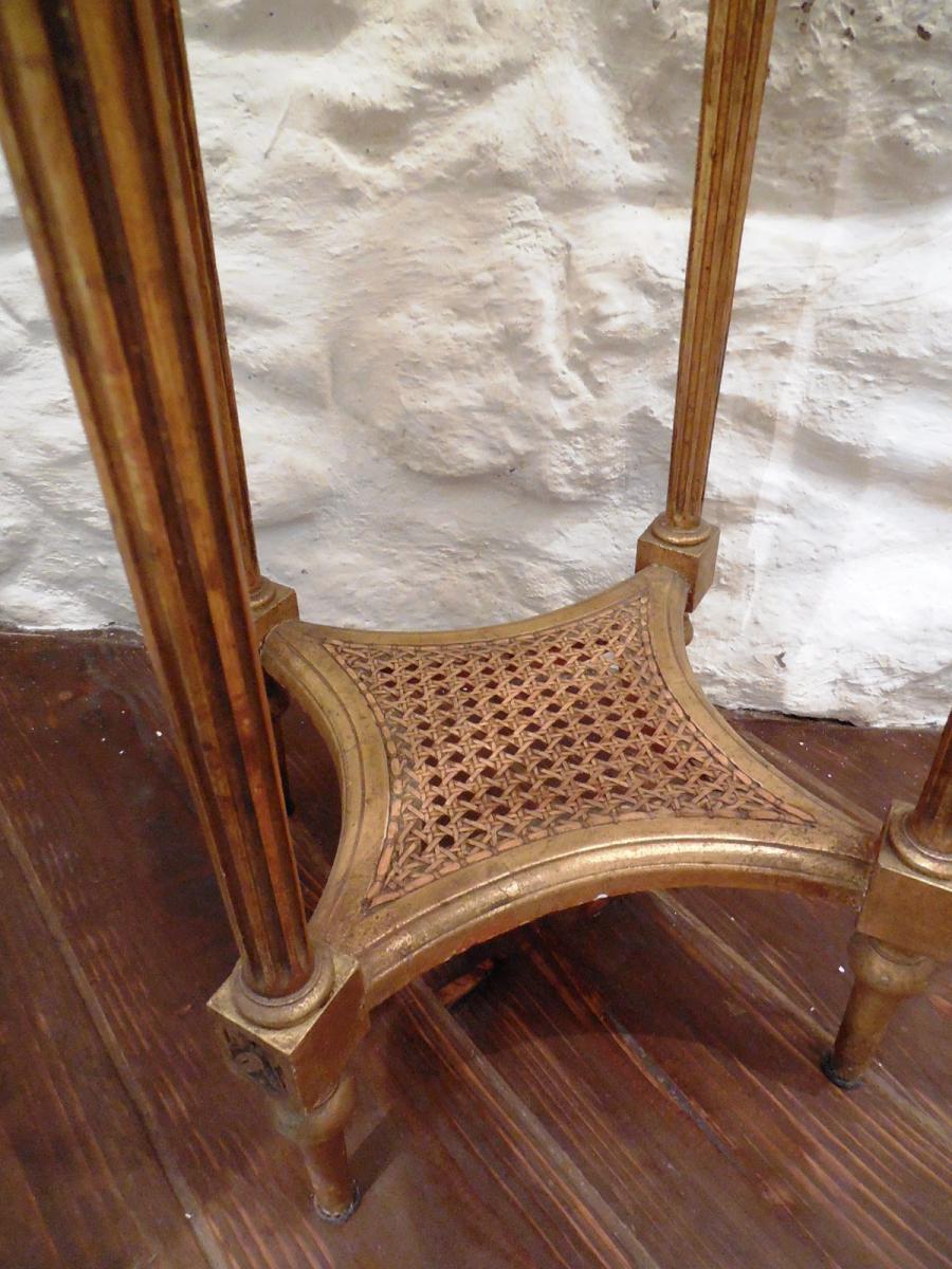 Guéridon En Bois Doré-photo-3