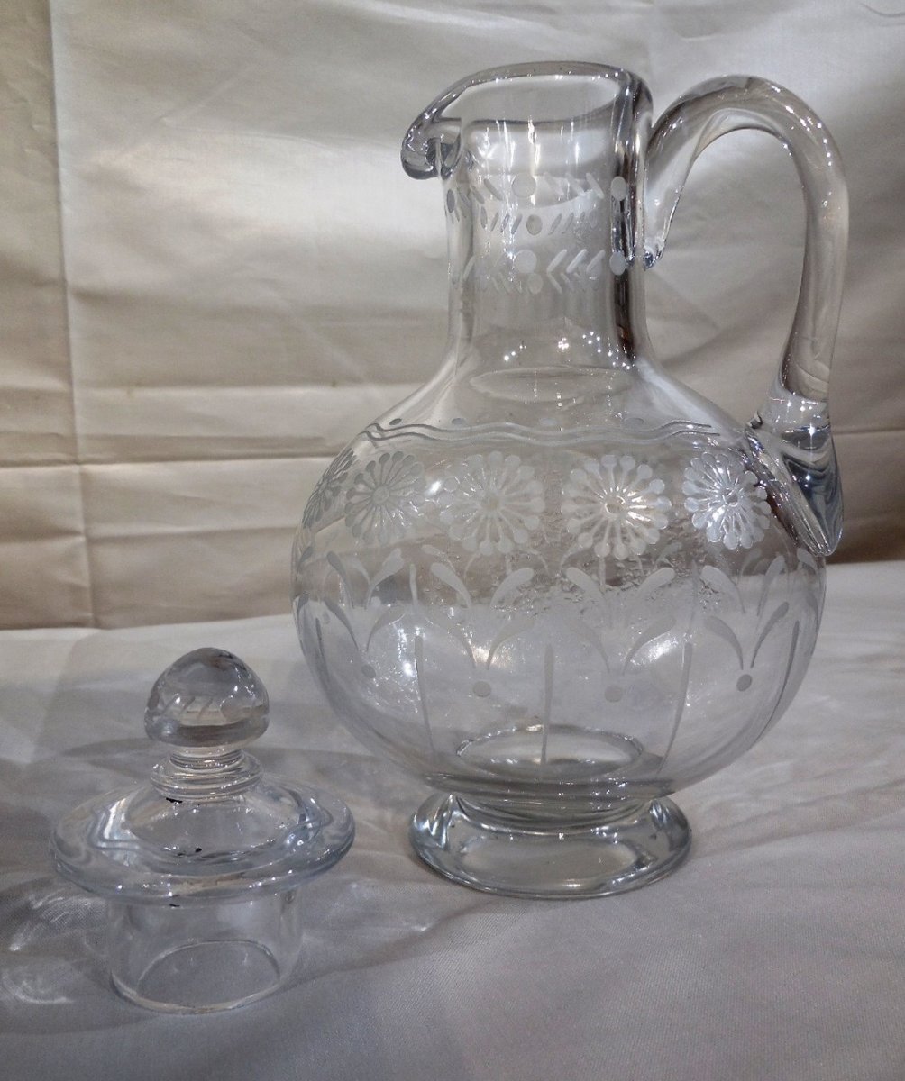 Etched Glass Carafe-photo-2