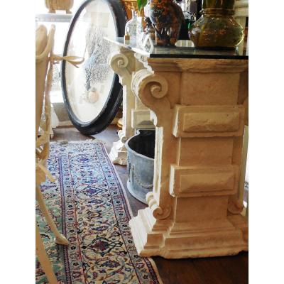 Travertine Console