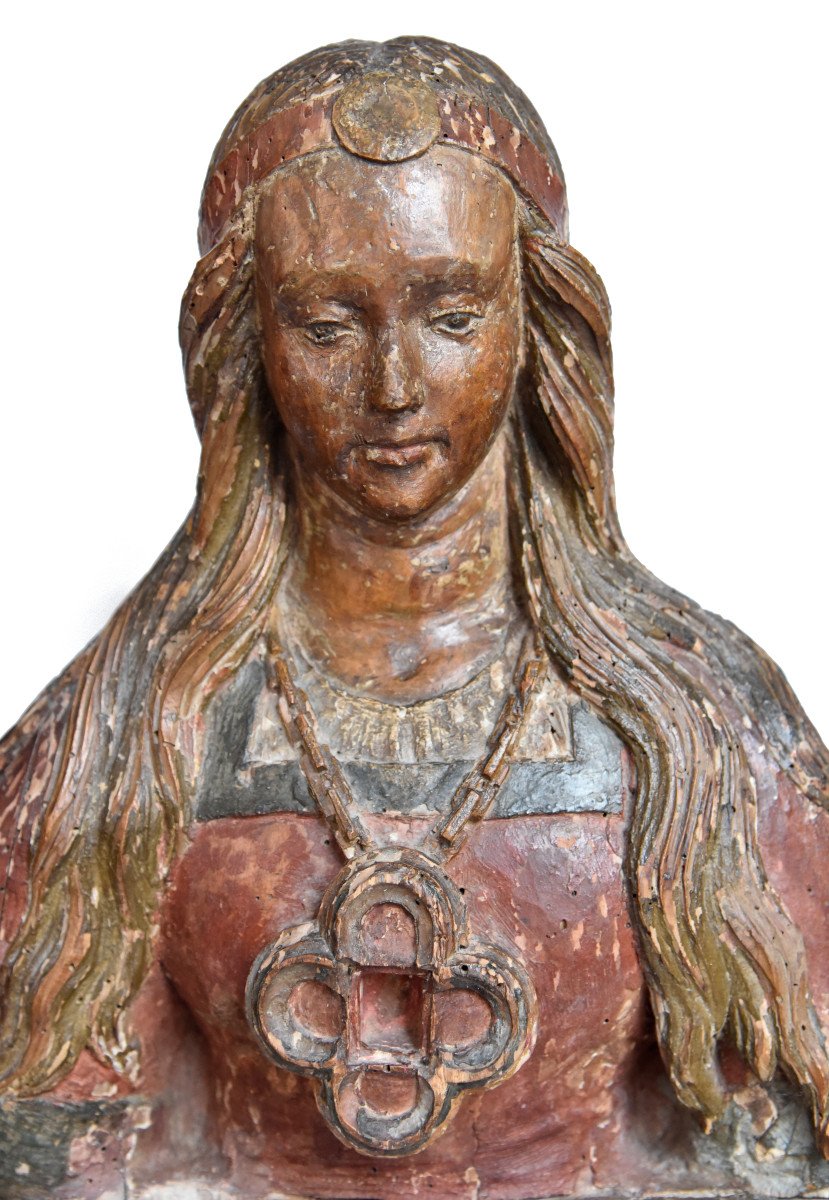 Renaissance Reliquary Bust, Picardy Or Champagne-photo-4