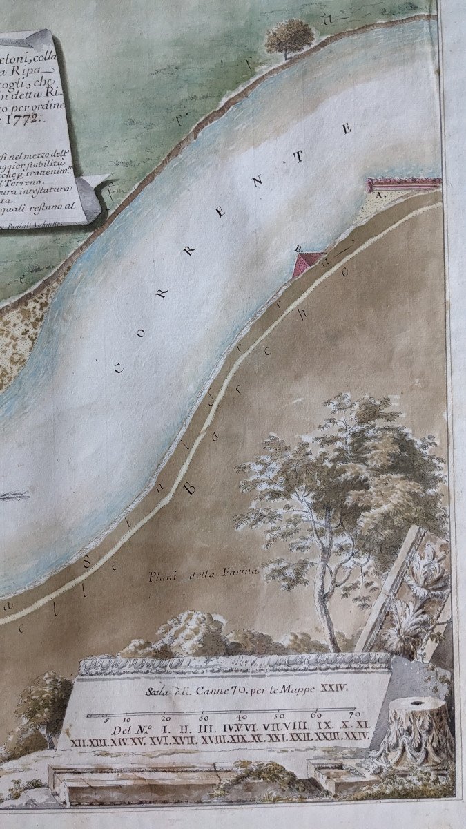 Giuseppe Pannini, plan d'aménagement du fleuve Tibre, 1772-photo-2