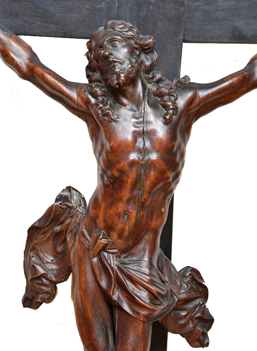 Christ Of The School Of Nancy Around 1700 In Sainte-lucie Wood-photo-1