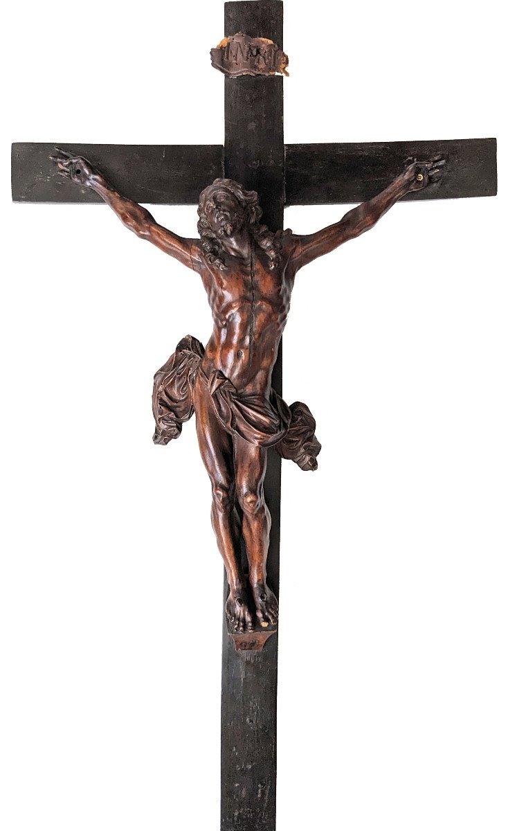Christ Of The School Of Nancy Around 1700 In Sainte-lucie Wood