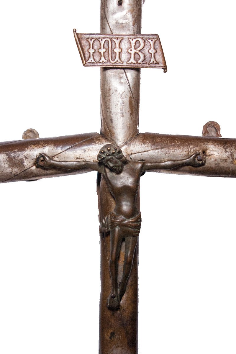 Silvered Bronze Procession Cross, Early XVI Th Century-photo-1