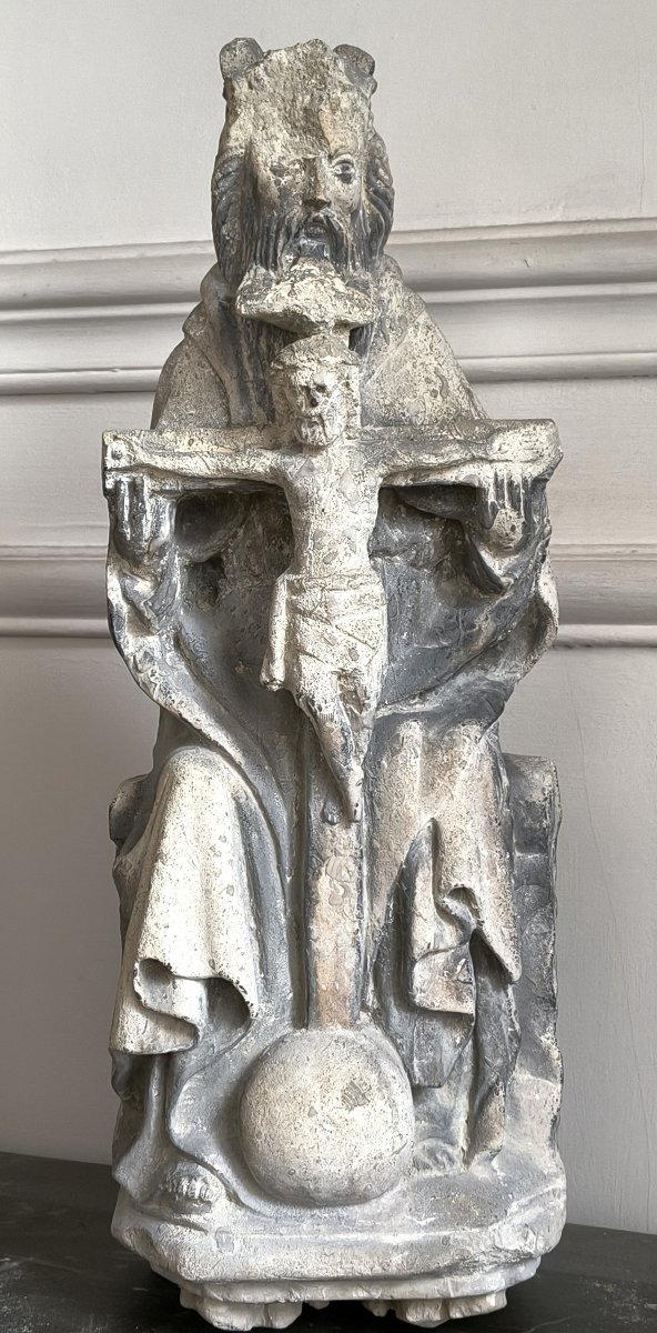 Throne Of Grace Or Trinity In Limestone Circa 1500-photo-2