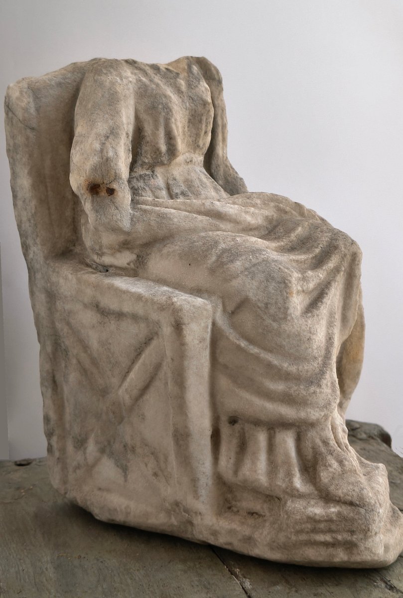 Statuette en marbre de Roma, 2ème siècle ap. J-C.-photo-4