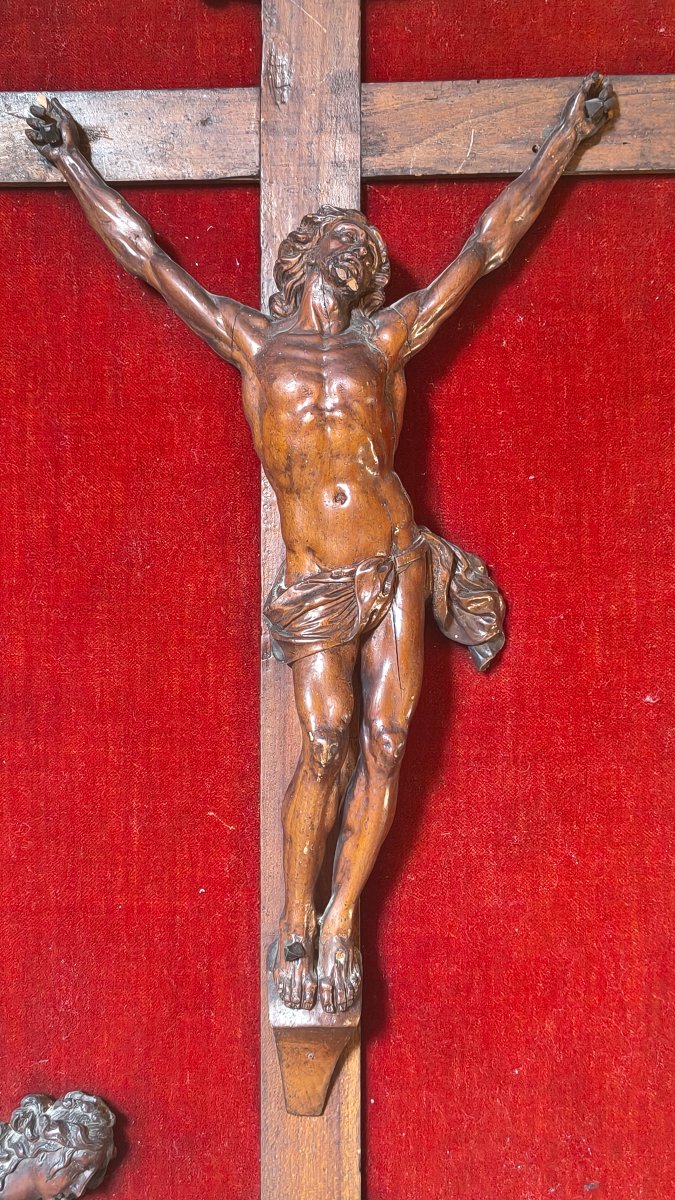 Christ encadré avec Marie-Madeleine et un ange, école de Nancy vers 1700-photo-4