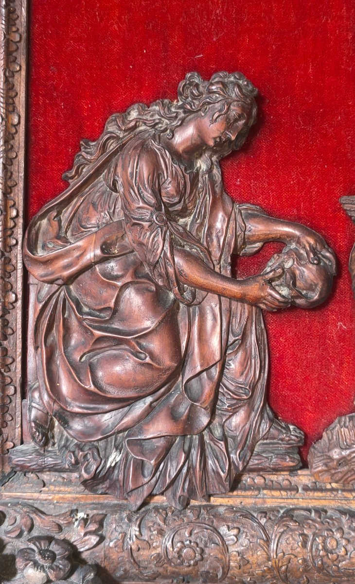 Christ encadré avec Marie-Madeleine et un ange, école de Nancy vers 1700-photo-1
