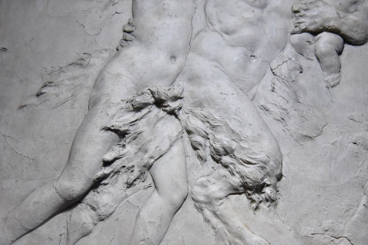 Couple de faune et ménade, terre cuite - manière de Clodion - fin 18e ou début 19e-photo-3