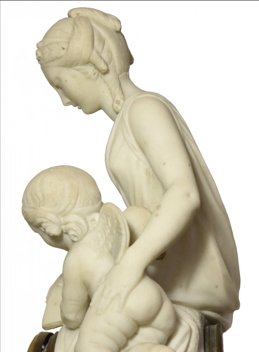 Marble Mantelclock Attributed To Ignace Or Joseph Broche Circa 1780-1790-photo-1