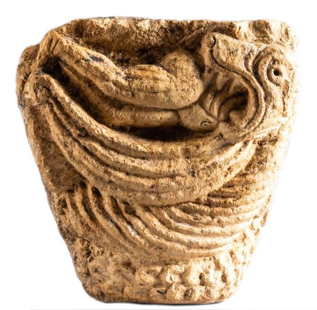 Chapiteau roman représentant Jonas et le grand poisson, vers 1160-1180