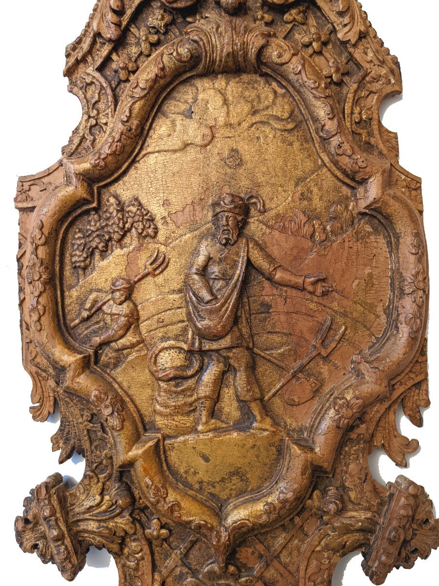 Bas-relief représentant un semeur, début du XVIIIe siècle-photo-2