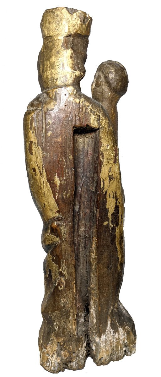 Petite Vierge à l'Enfant en bois polychrome, Autriche, probablement Salzbourg, vers 1500-photo-4