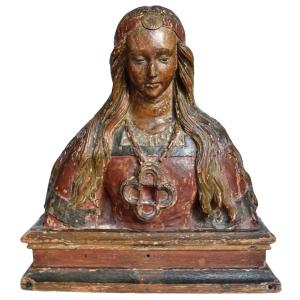 Renaissance Reliquary Bust, Picardy Or Champagne