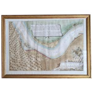 Giuseppe Pannini, plan d'aménagement du fleuve Tibre, 1772