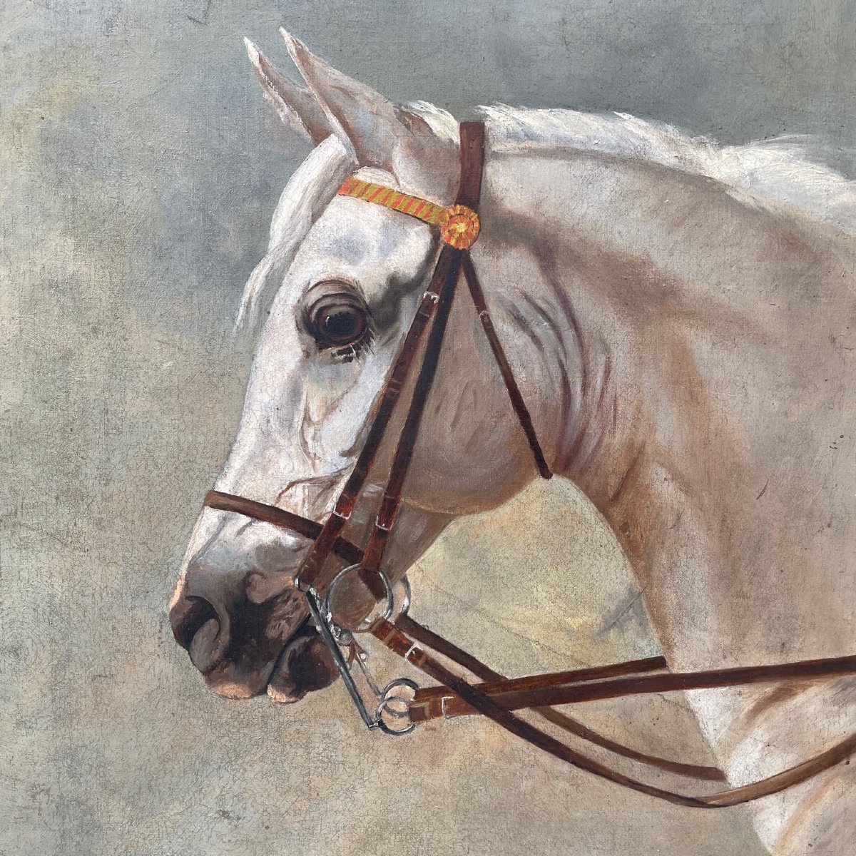 Portrait Of Horse By Detaille (1848-1912)-photo-3