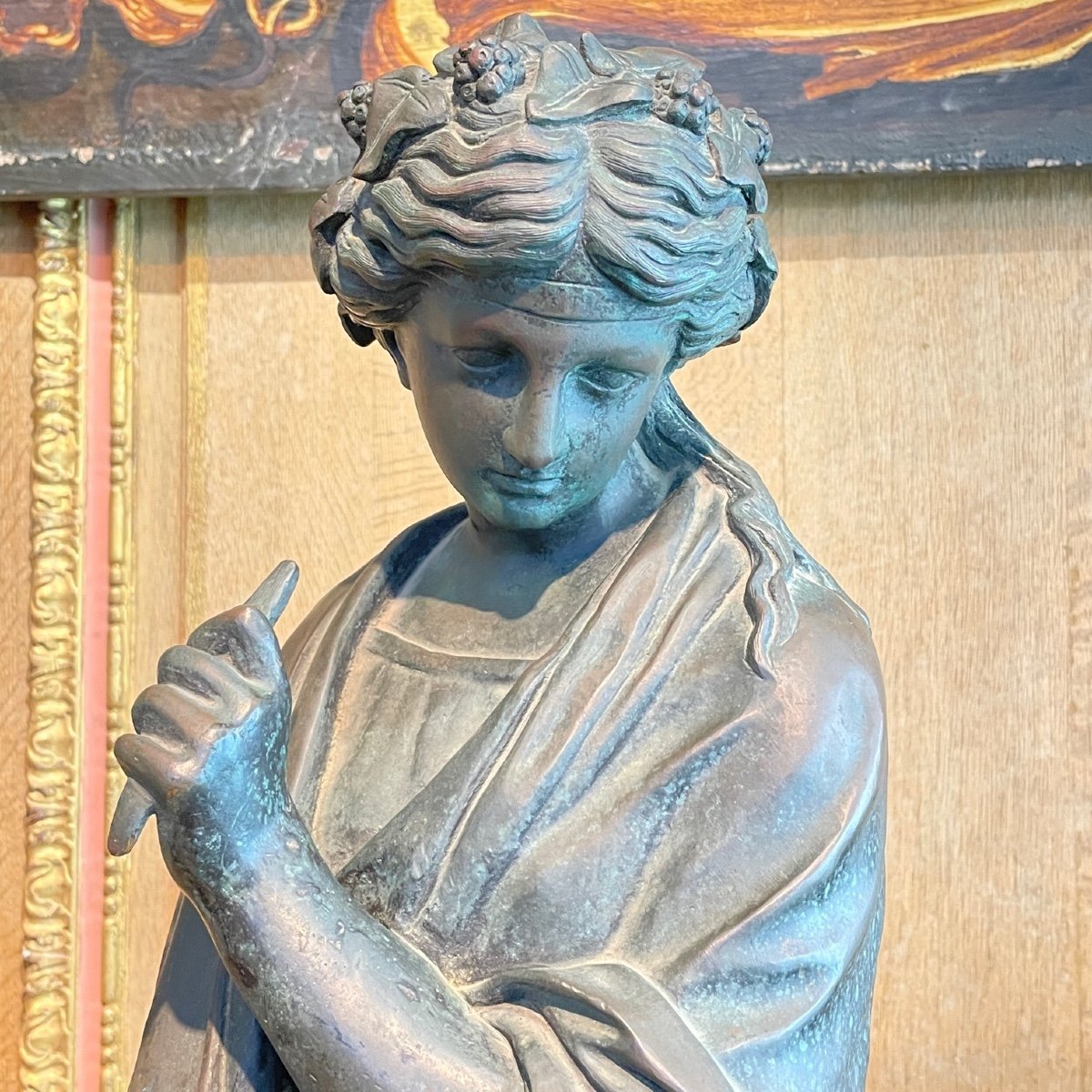 Grandes Scuptures En Bronze : Allégories De La Sculpture Et De La Peinture-photo-4