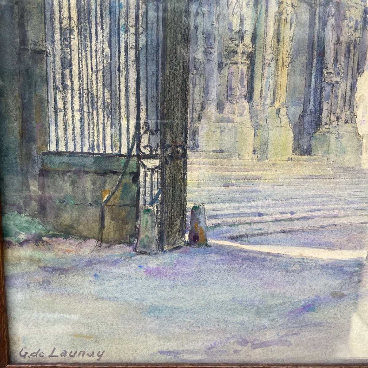 Watercolor Of Chartres Cathedral-photo-4