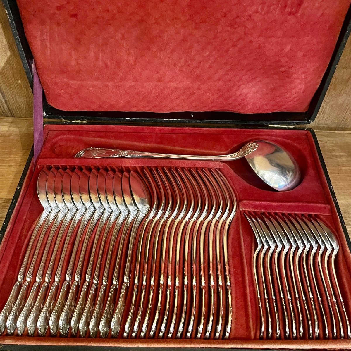 Silver Cutlery Set 37 Pieces Puiforcat-photo-2