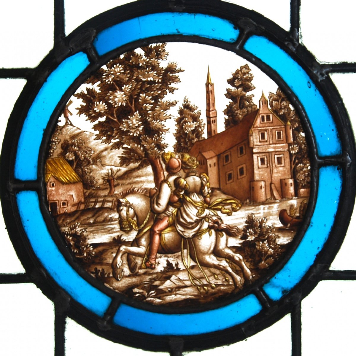 Stained Glass Window With Nineteenth Medallions-photo-2