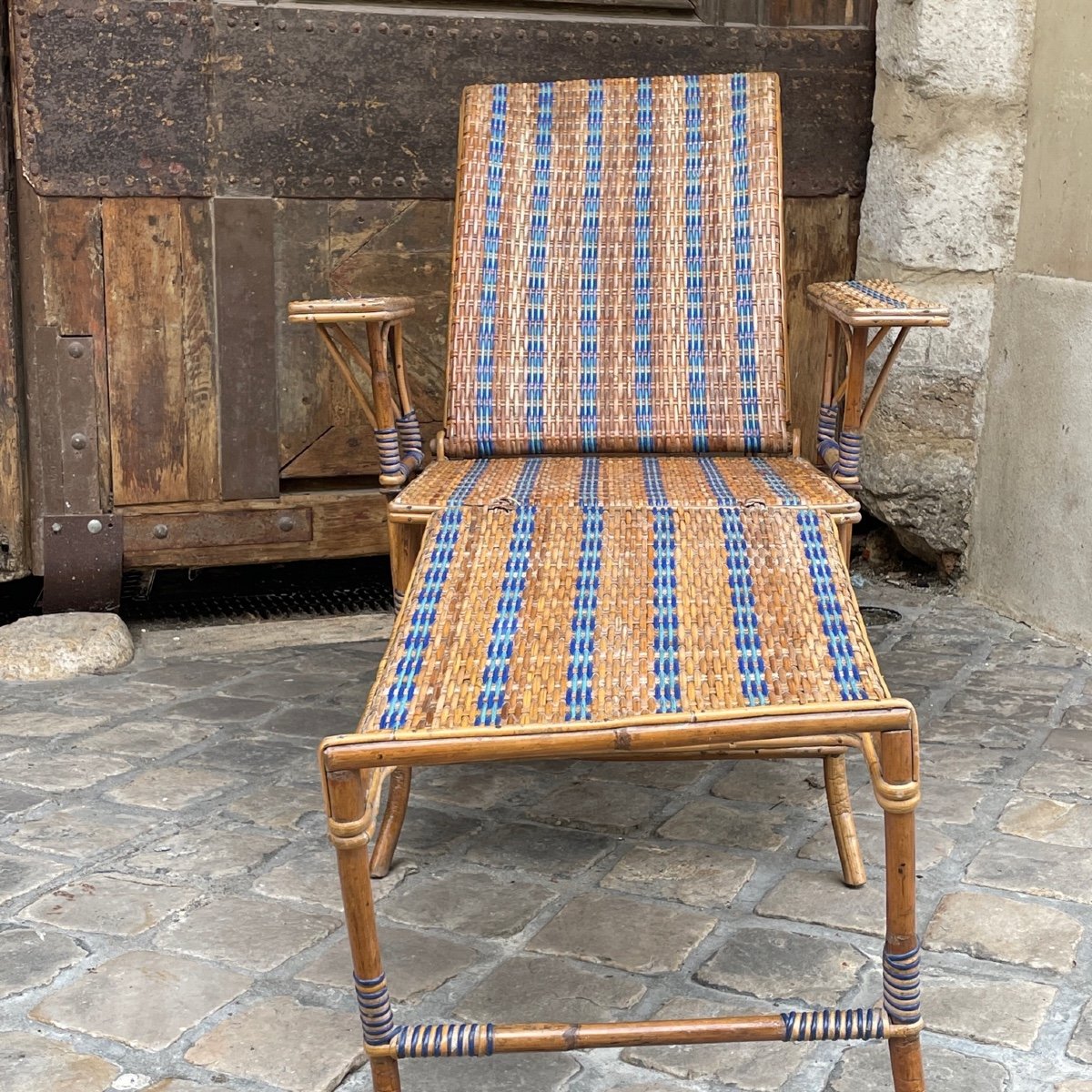 Chaise Longue En Rotin 1900-photo-7