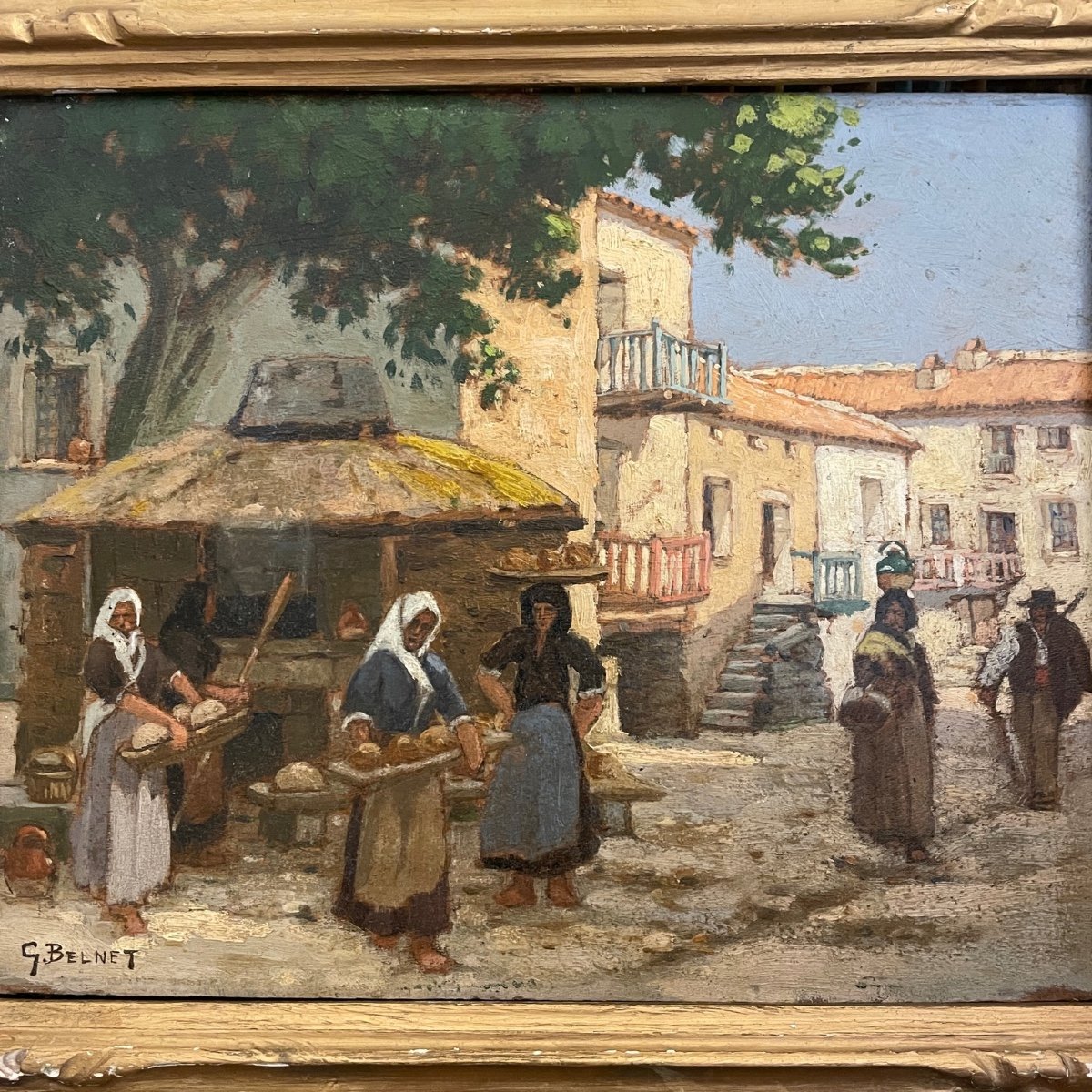 Le Village Corse Huile Signée Belnet-photo-2