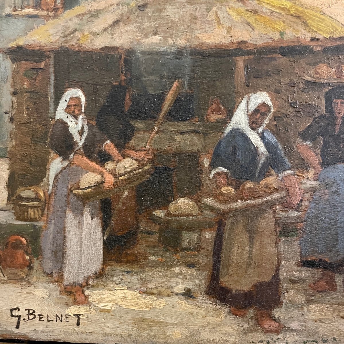 Le Village Corse Huile Signée Belnet-photo-3