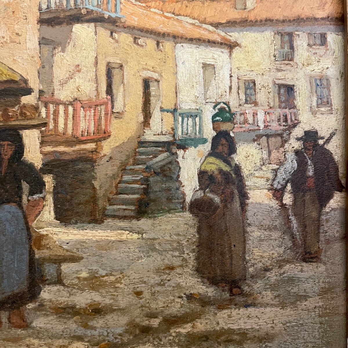 Le Village Corse Huile Signée Belnet-photo-4