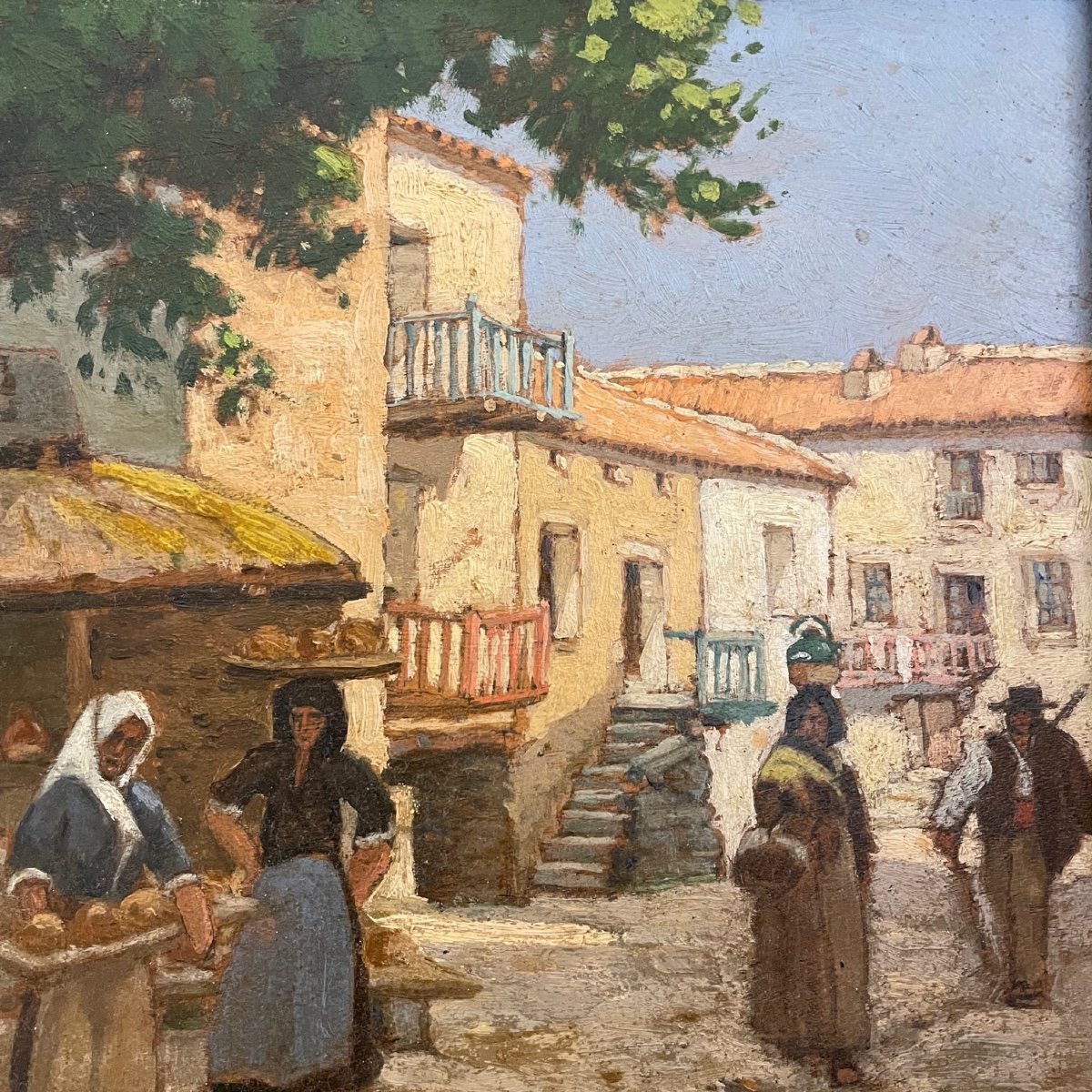 Le Village Corse Huile Signée Belnet-photo-1