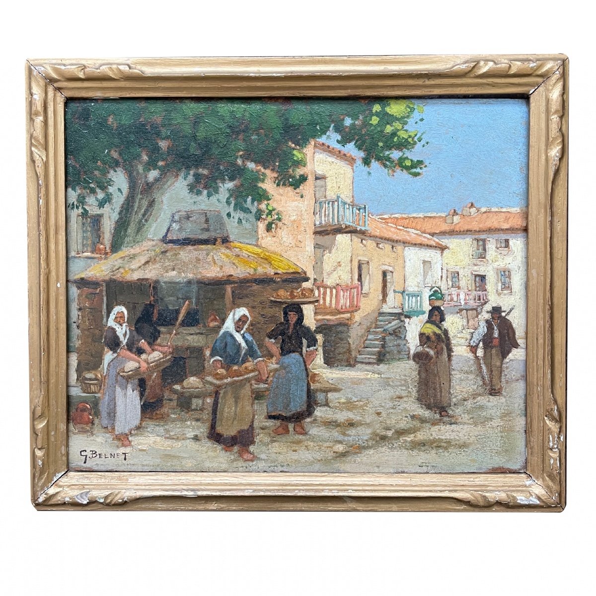 Le Village Corse Huile Signée Belnet
