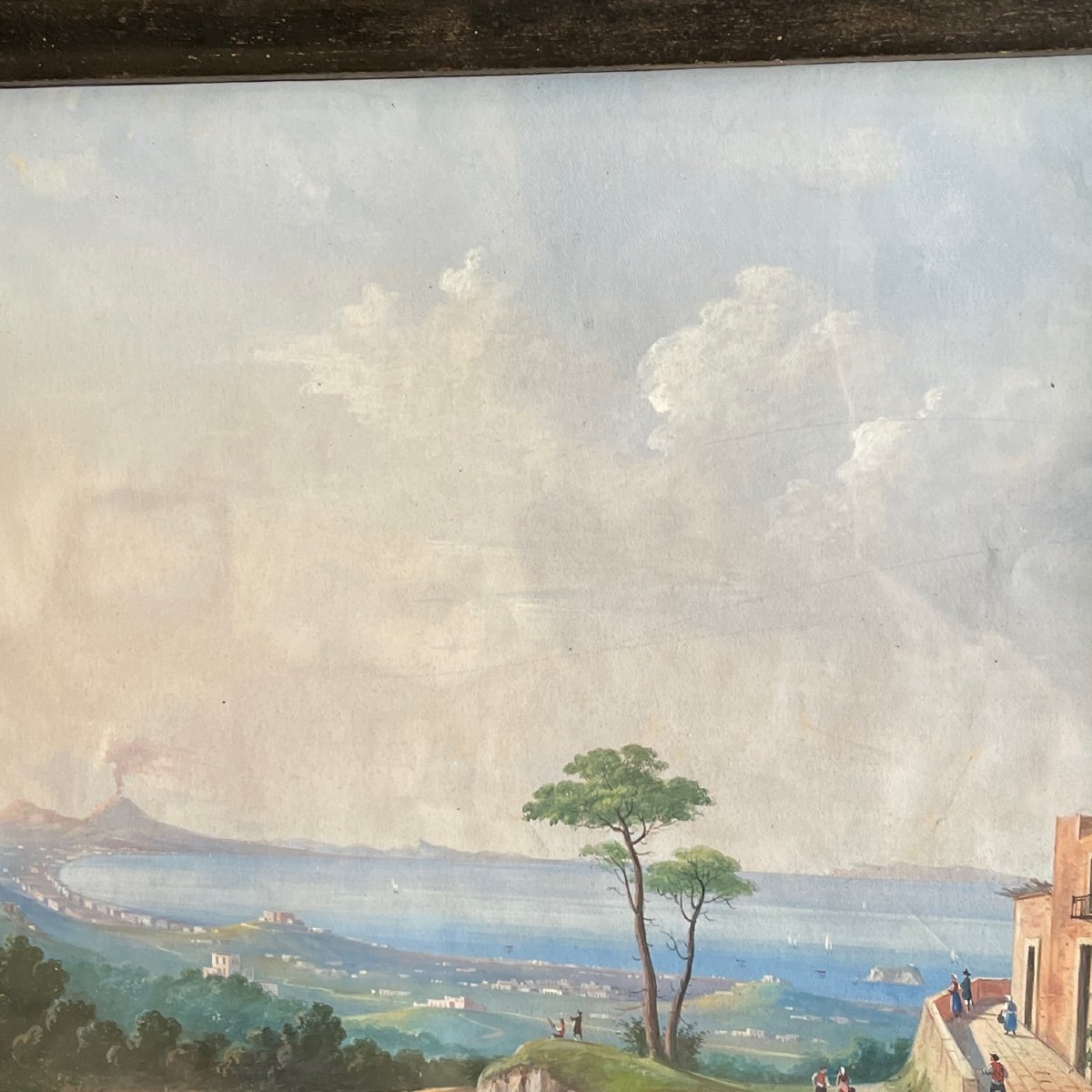 Gouache Napolitaine Baie De Naples-photo-3