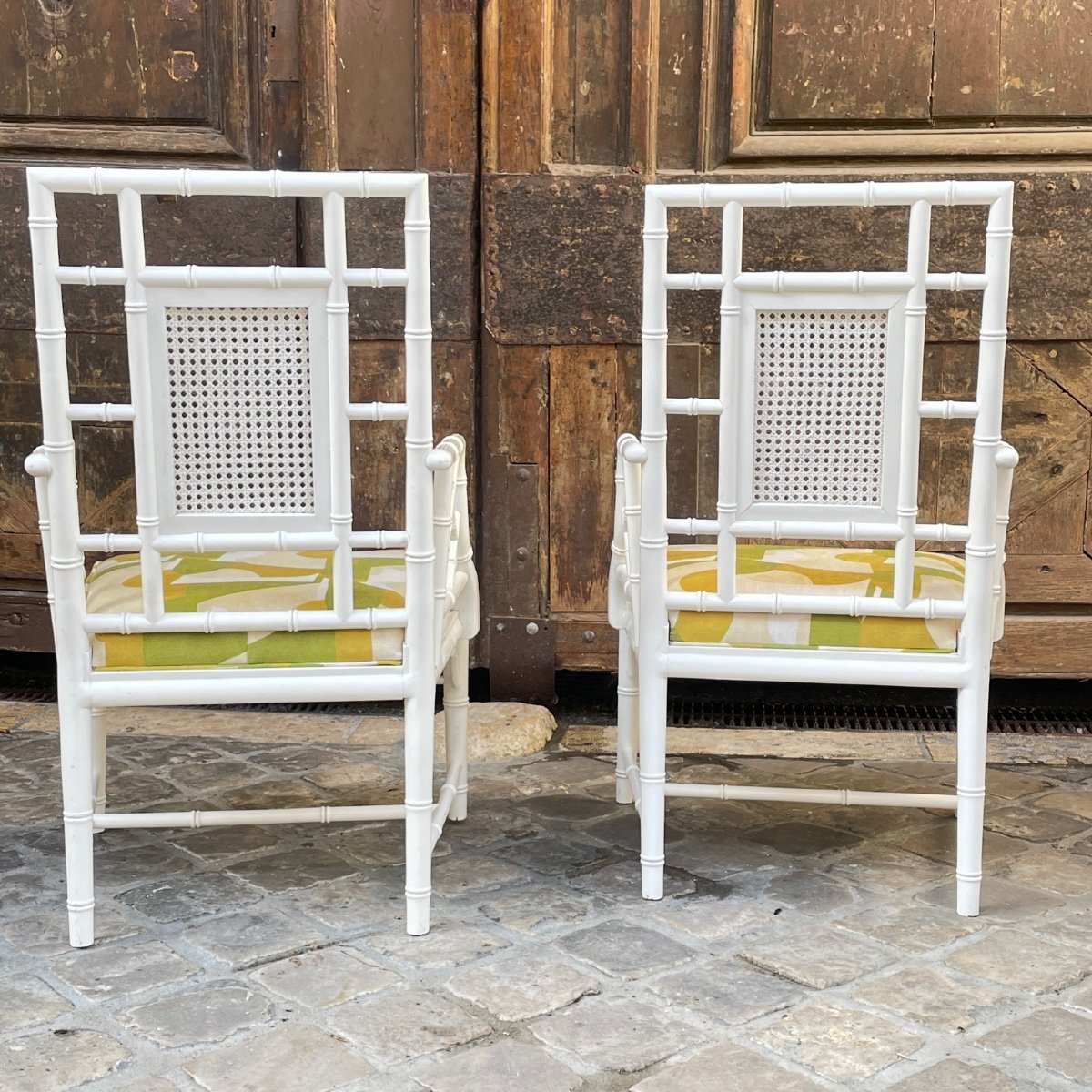 Paire De Fauteuil Bambou-photo-3