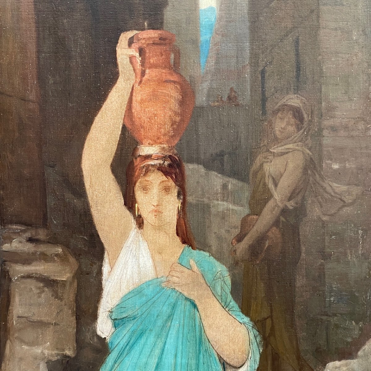 Water Carrier Oil On Canvas-photo-1