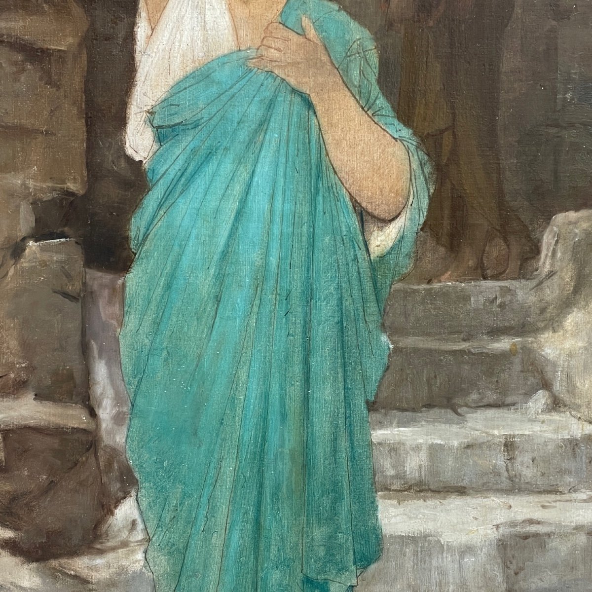Water Carrier Oil On Canvas-photo-3
